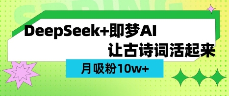 用DeepSeek做AI 古诗词视频,涨粉 10W+(保姆级教程)-vip网创吧