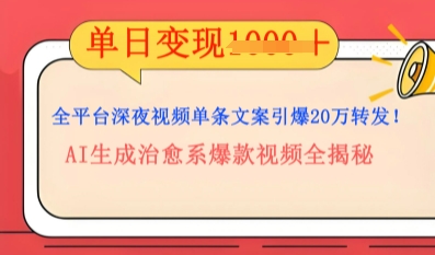 全平台深夜文案新风口：DeepSeek生成百万播放量金句，治愈系内容涨粉速度快4倍-vip网创吧