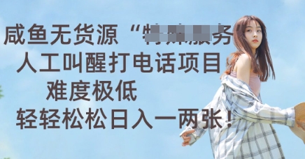 咸鱼无货源人工叫醒打电话项目，难度极低， 轻轻松松日入一两张-vip网创吧