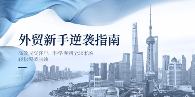 （14201期）外贸新手逆袭指南：高效成交客户，科学规划全球市场，轻松突破瓶颈-vip网创吧