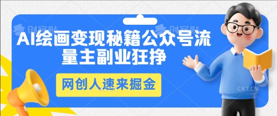 AI绘画变现秘籍：公众号流量主副业狂挣，网创人速来掘金-vip网创吧