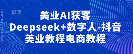 美业AI获客Deepseek+数字人-抖音美业教程电商教程-vip网创吧